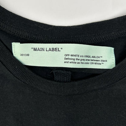 OFF-WHITE オフホワイト 18AW ブラック バックプリント クルーネックTシャツ トップス