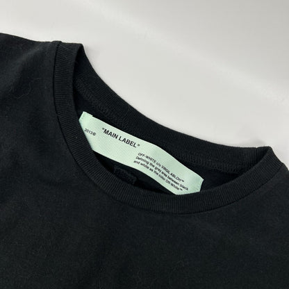 OFF-WHITE オフホワイト 18AW ブラック バックプリント クルーネックTシャツ トップス