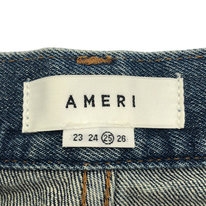 Ameri アメリ インディゴ ジップ ストレートデニム ボトムス