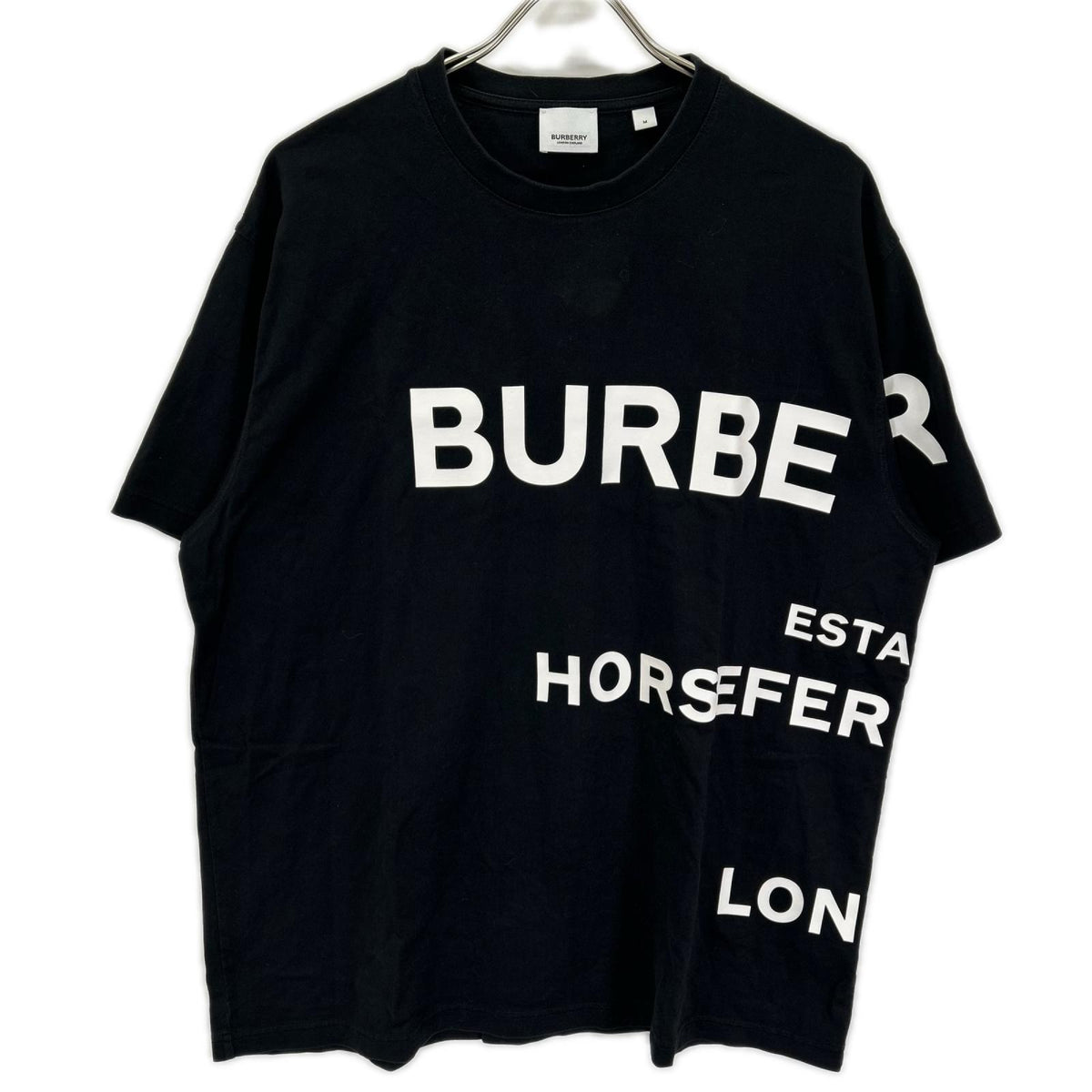 BURBERRY バーバリー ブラック HORSEFERRY プリント Tシャツ トップス