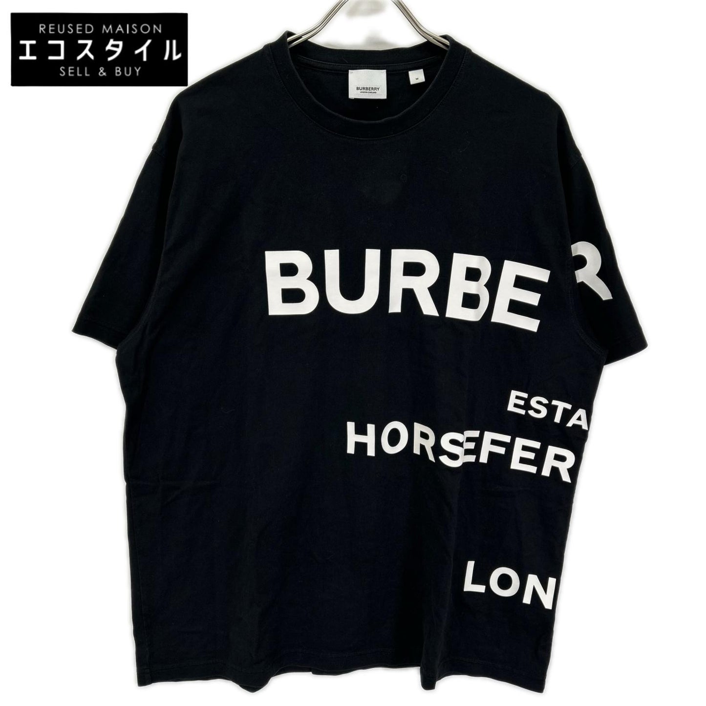 BURBERRY バーバリー ブラック HORSEFERRY プリント Tシャツ トップス