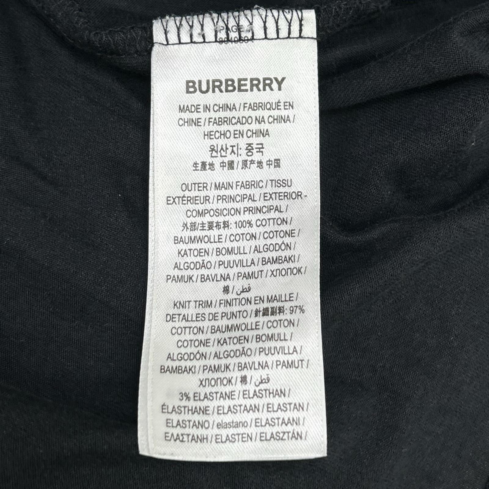 BURBERRY バーバリー ブラック HORSEFERRY プリント Tシャツ トップス