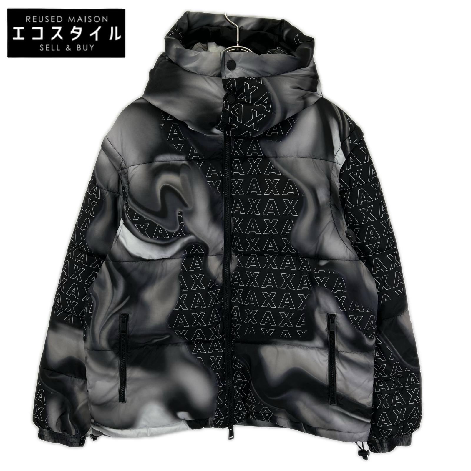 ARMANI EXCHANGE アルマーニエクスチェンジ ブラック 総柄 マルチWAY ダウンジャケット ジャケット