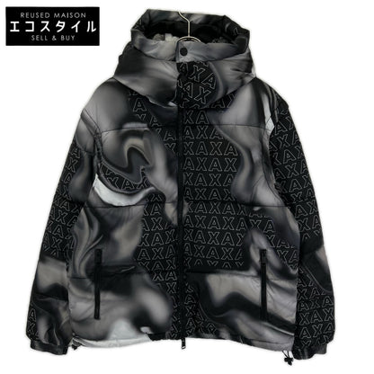 ARMANI EXCHANGE アルマーニエクスチェンジ ブラック 総柄 マルチWAY ダウンジャケット ジャケット