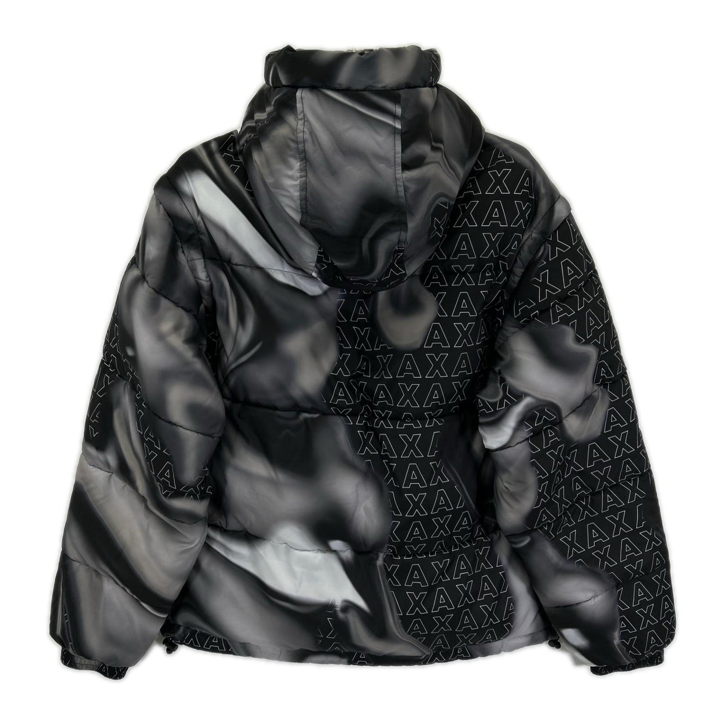 ARMANI EXCHANGE アルマーニエクスチェンジ ブラック 総柄 マルチWAY ダウンジャケット ジャケット