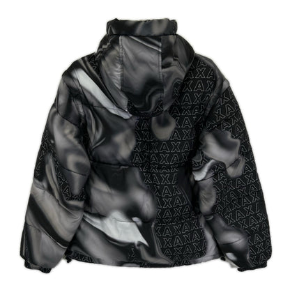 ARMANI EXCHANGE アルマーニエクスチェンジ ブラック 総柄 マルチWAY ダウンジャケット ジャケット