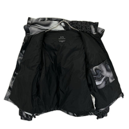 ARMANI EXCHANGE アルマーニエクスチェンジ ブラック 総柄 マルチWAY ダウンジャケット ジャケット