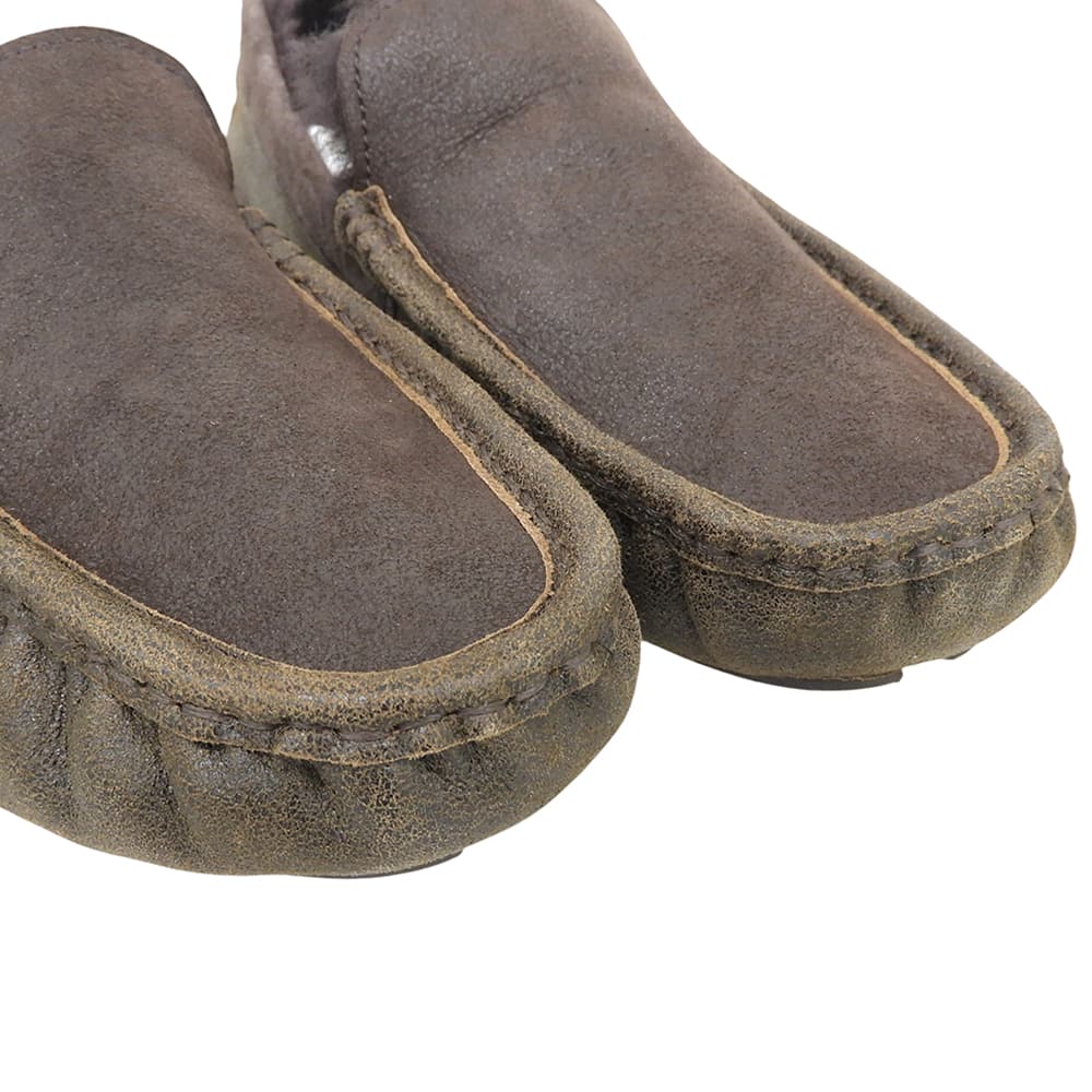 UGG アグ 美品 HENRICK BOMBER ダメージ加工 モカシンシューズ メンズ ブラウン 28cm シューズ