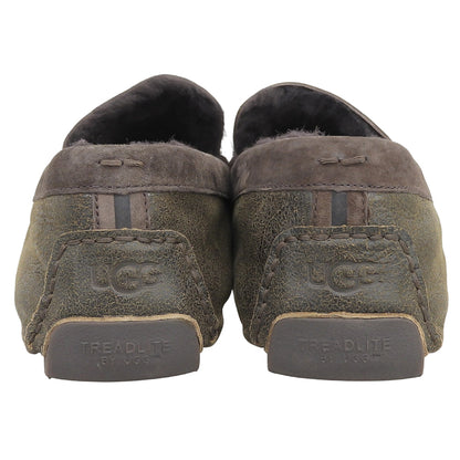 UGG アグ 美品 HENRICK BOMBER ダメージ加工 モカシンシューズ メンズ ブラウン 28cm シューズ