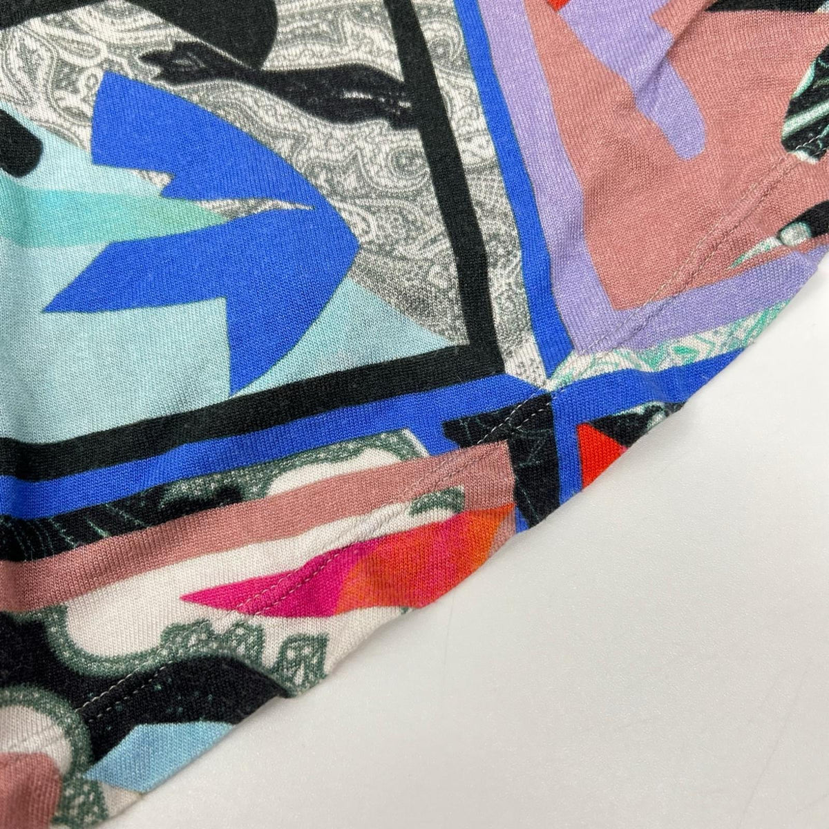 ETRO エトロ マルチカラー 総柄 ロング 半袖トップス トップス