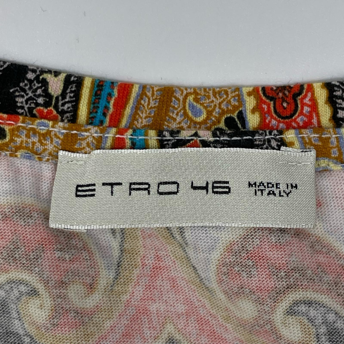ETRO エトロ マルチカラー ペイズリー柄 半袖Tシャツ トップス