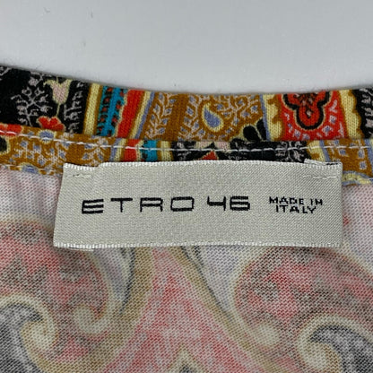 ETRO エトロ マルチカラー ペイズリー柄 半袖Tシャツ トップス
