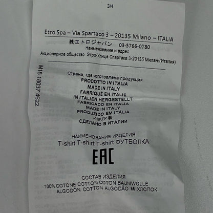 ETRO エトロ マルチカラー ペイズリー柄 半袖Tシャツ トップス