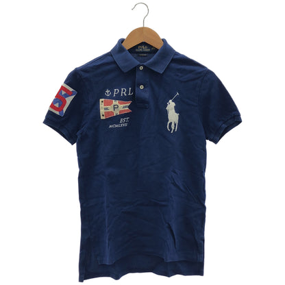 POLObyRalphLauren ポロラルフローレン ブルー PRL刺しゅう ビッグポニー 半袖ポロシャツ トップス