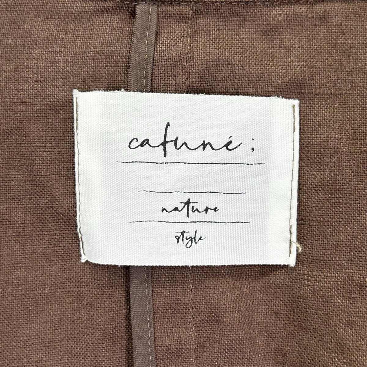 CAFUNE カフネ ブラウン リネン100% セットアップ スーツ セットアップ