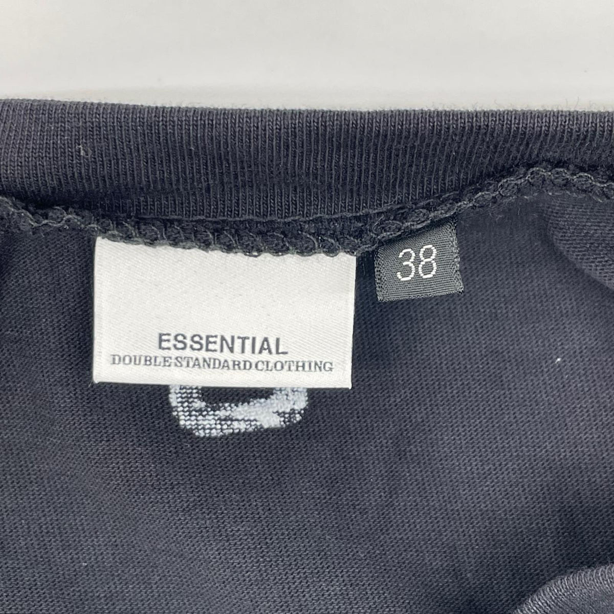 DOUBLE STANDARD CLOTHING ダブルスタンダードクロージング 【essential】ブラック ギャザードッキング 半袖ワンピース ワンピース