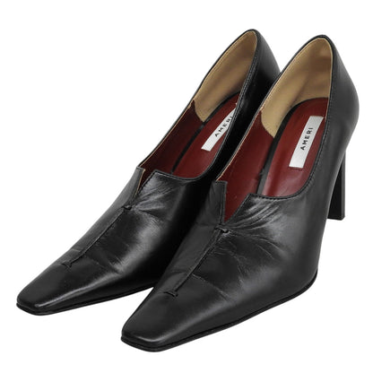 Ameri アメリ LADY CUT PUMPS シューズ レディース レザー ブラック L シューズ