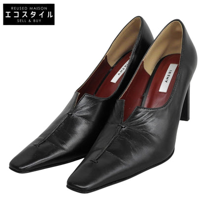 Ameri アメリ LADY CUT PUMPS シューズ レディース レザー ブラック L シューズ