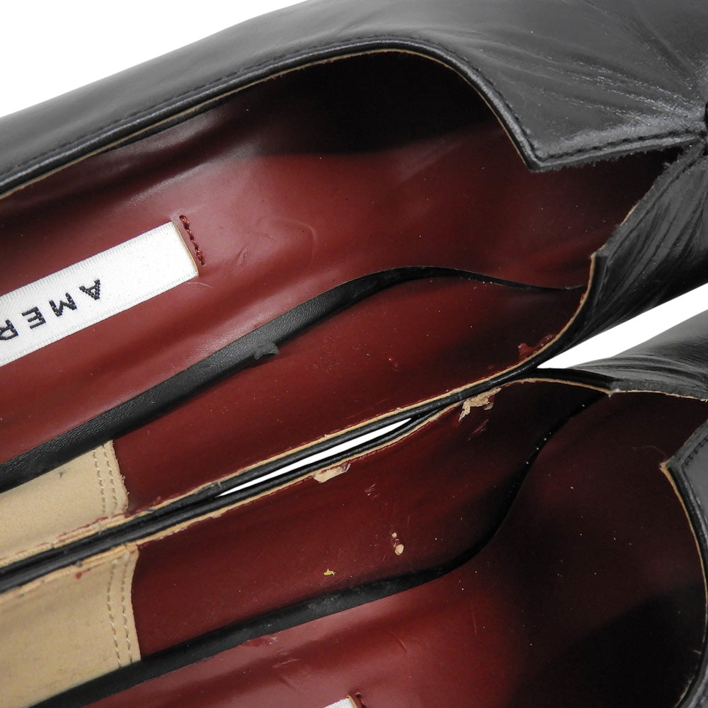 Ameri アメリ LADY CUT PUMPS シューズ レディース レザー ブラック L シューズ