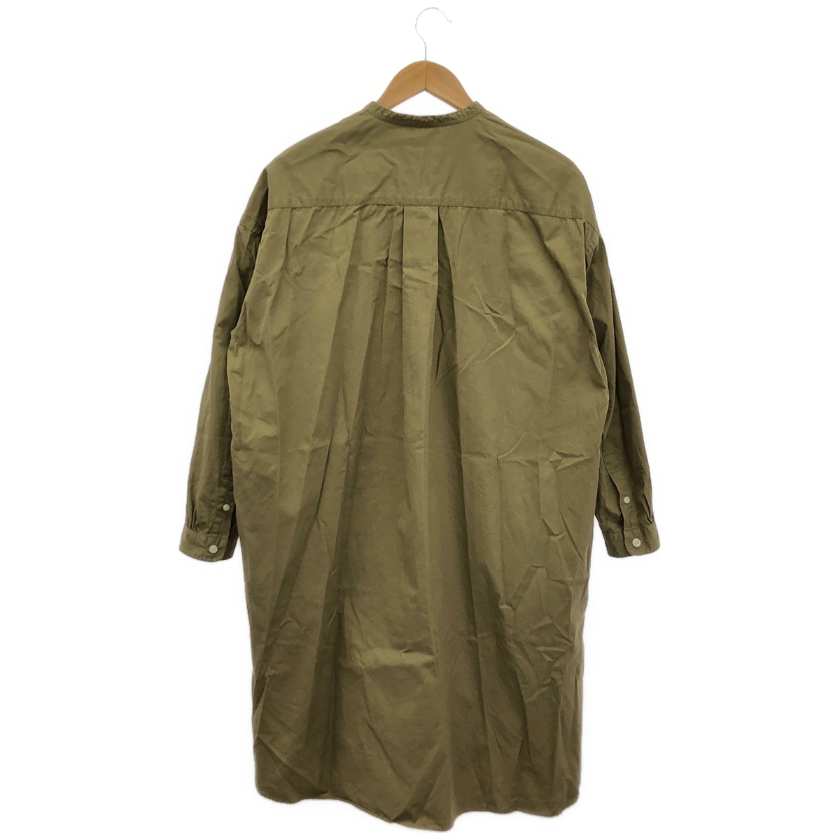 Gymphlex ジムフレックス カーキ コットン 長袖 ロングシャツ ワンピース トップス