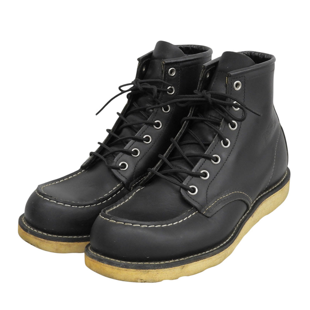 Red Wing レッドウィング レザー 刺繍羽タグ アイリッシュセッター ブーツ シューズ メンズ 黒 ブラック 26cm 8179 シューズ