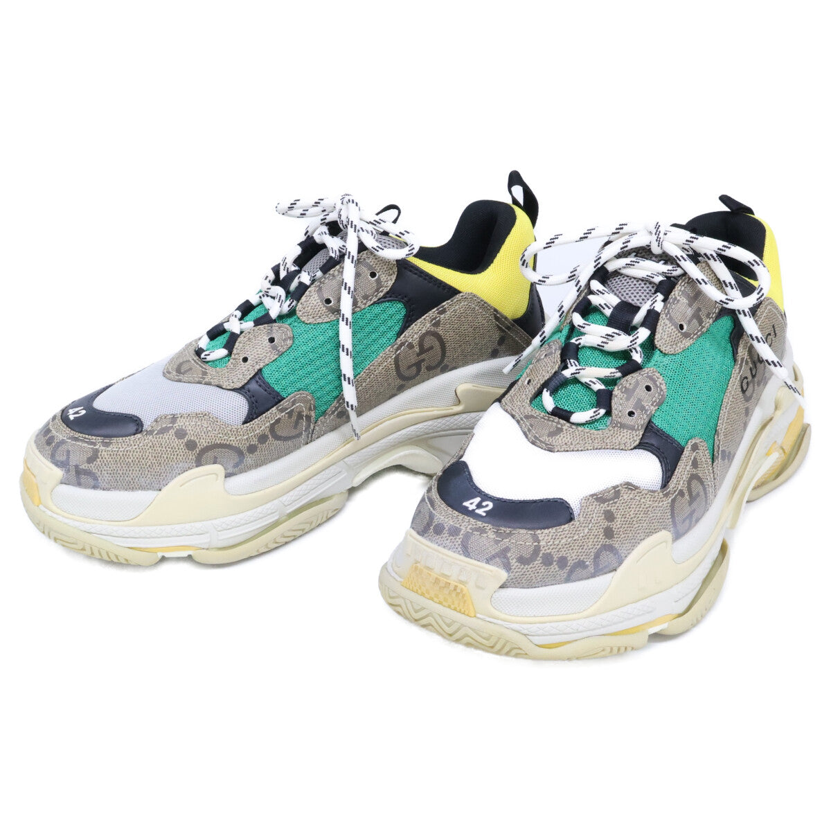 BALENCIAGA バレンシアガ ｘGUCCI グッチ 681067 ザ・ハッカープロジェクト トリプルS スニーカー シューズ