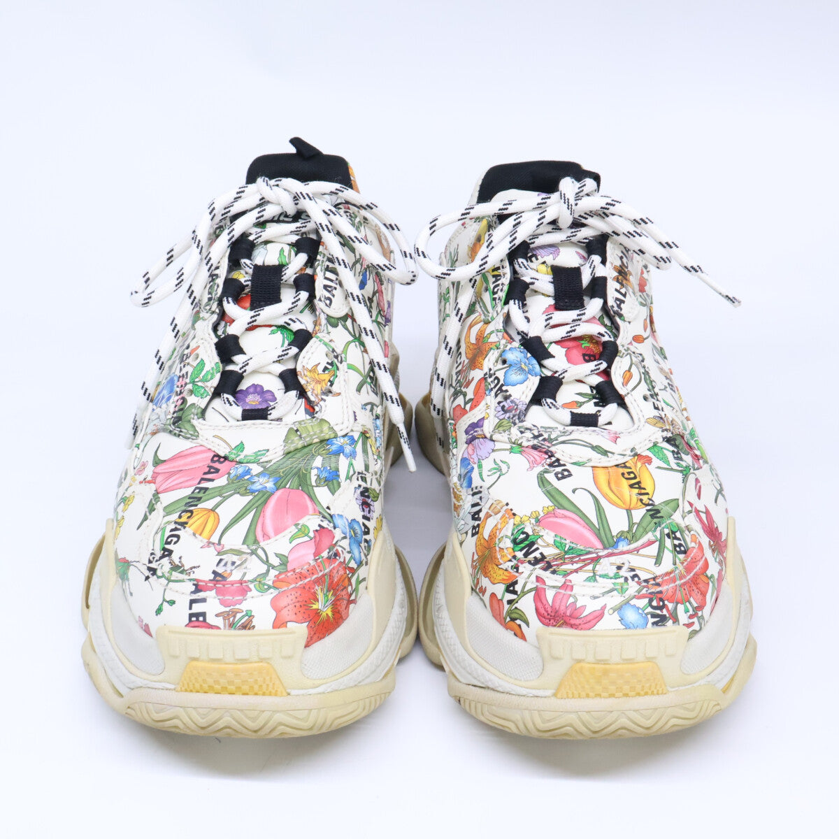BALENCIAGA バレンシアガ ｘGUCCI グッチ 681068 Triple S トリプルS フローラルプリント スニーカー シューズ