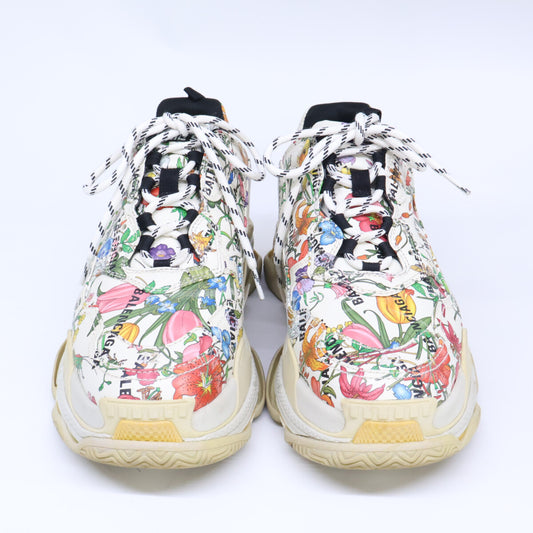 BALENCIAGA バレンシアガ ｘGUCCI グッチ 681068 Triple S トリプルS フローラルプリント スニーカー シューズ