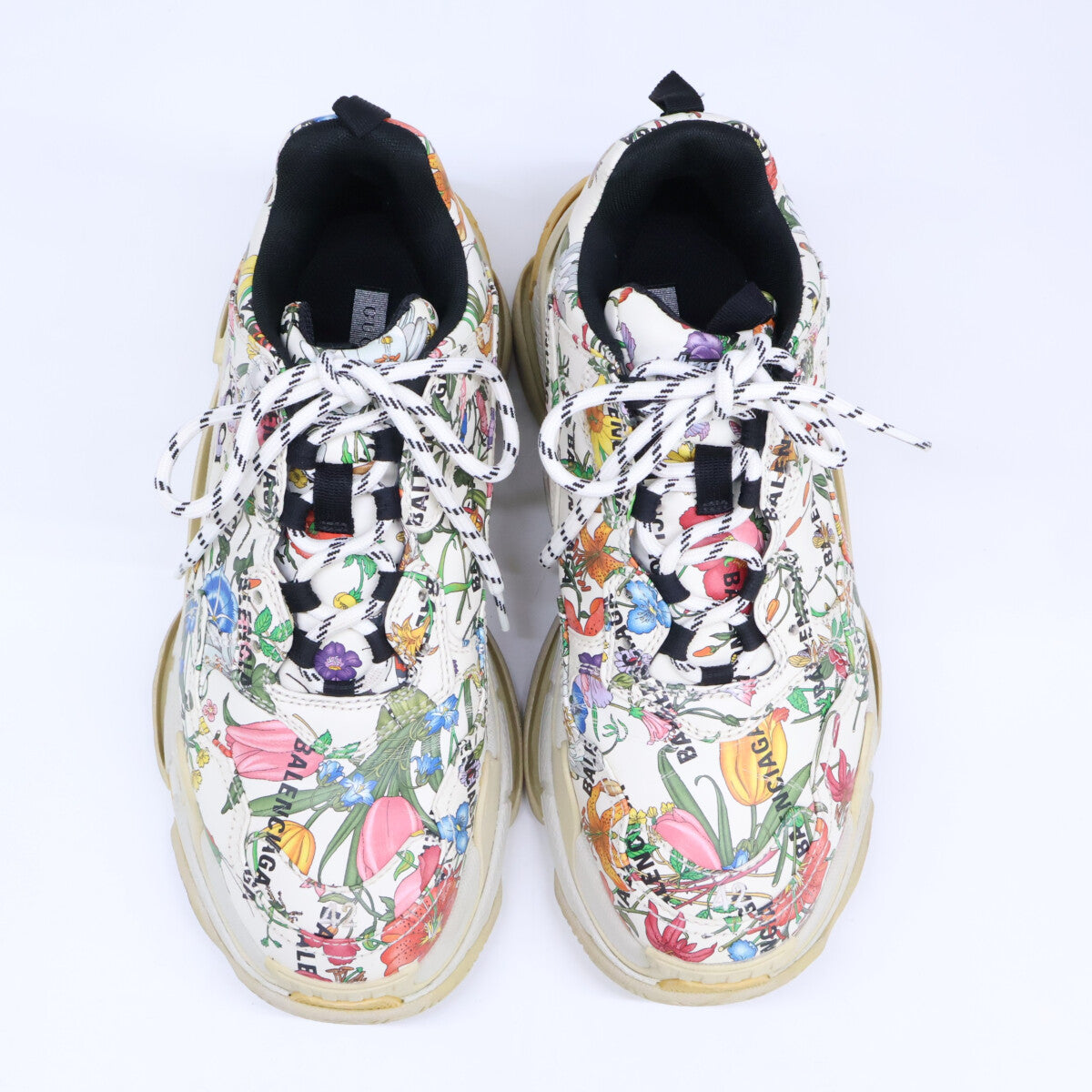 BALENCIAGA バレンシアガ ｘGUCCI グッチ 681068 Triple S トリプルS フローラルプリント スニーカー シューズ