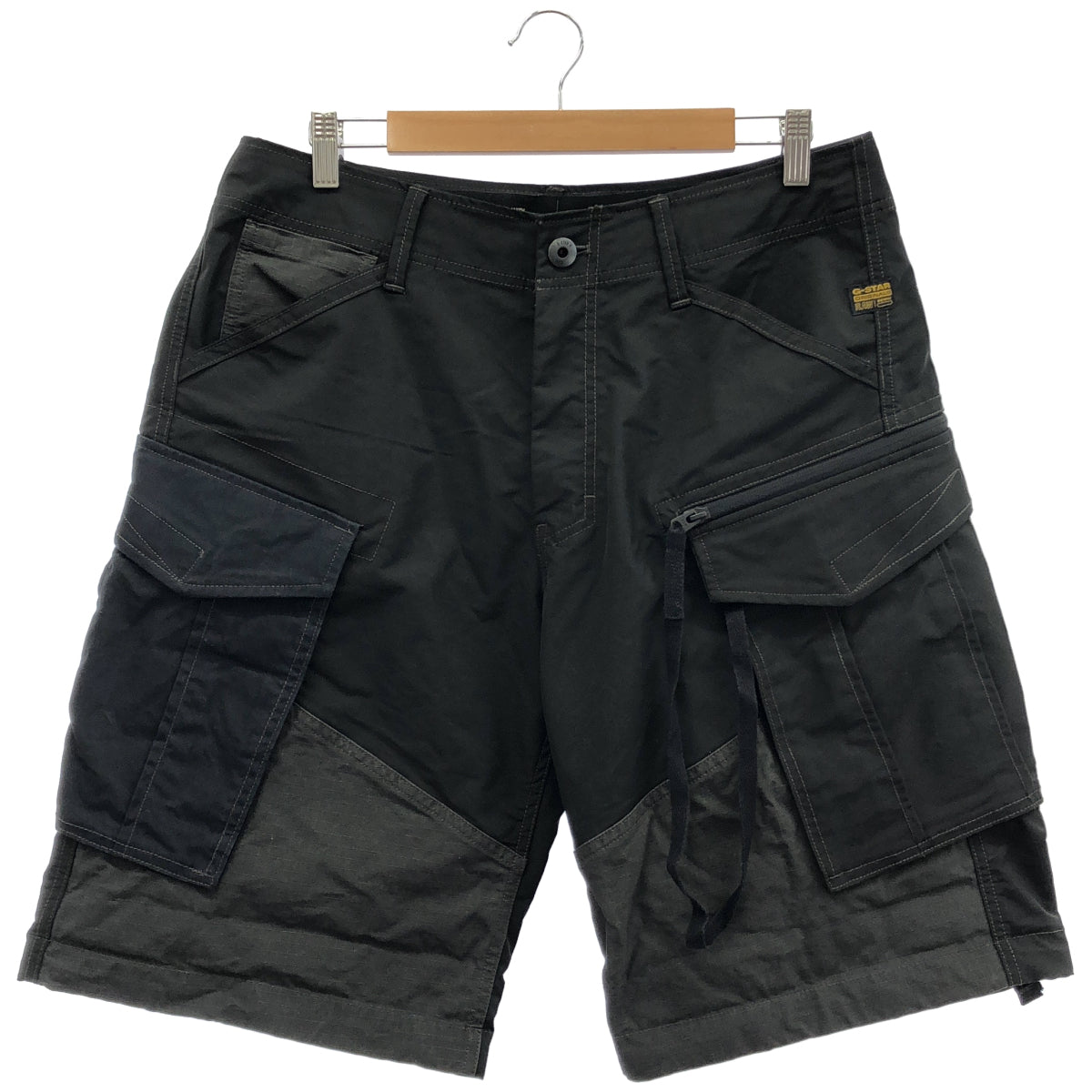 G-STAR RAW ジースターロゥ ブラック ROVIC LOOSE PM SHORT カーゴ ハーフパンツ ボトムス
