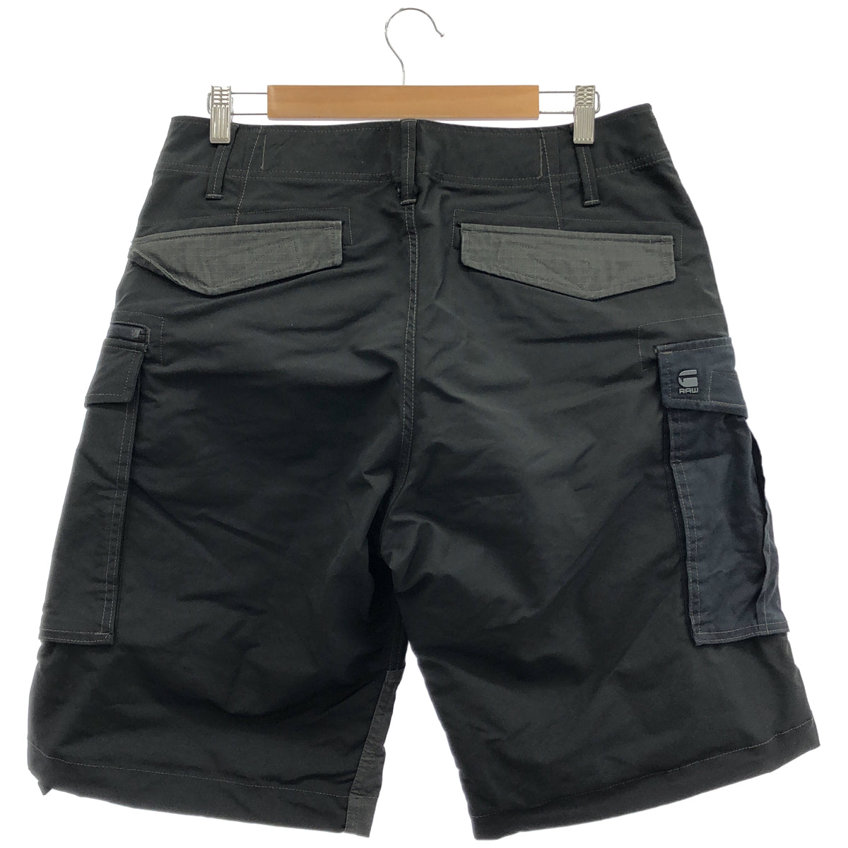 G-STAR RAW ジースターロゥ ブラック ROVIC LOOSE PM SHORT カーゴ ハーフパンツ ボトムス