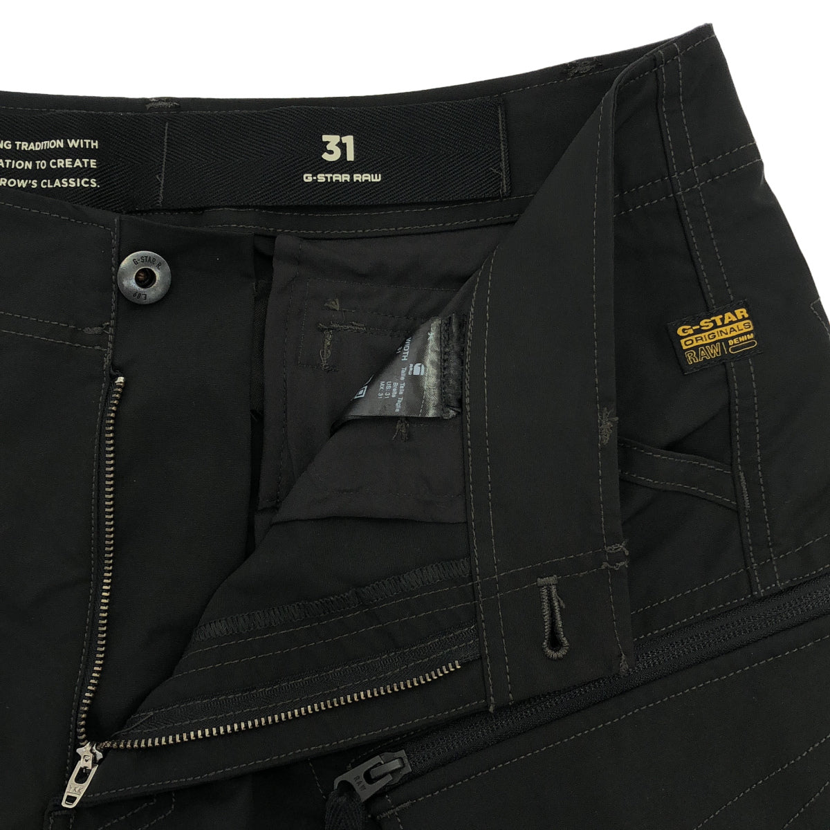 G-STAR RAW ジースターロゥ ブラック ROVIC LOOSE PM SHORT カーゴ ハーフパンツ ボトムス