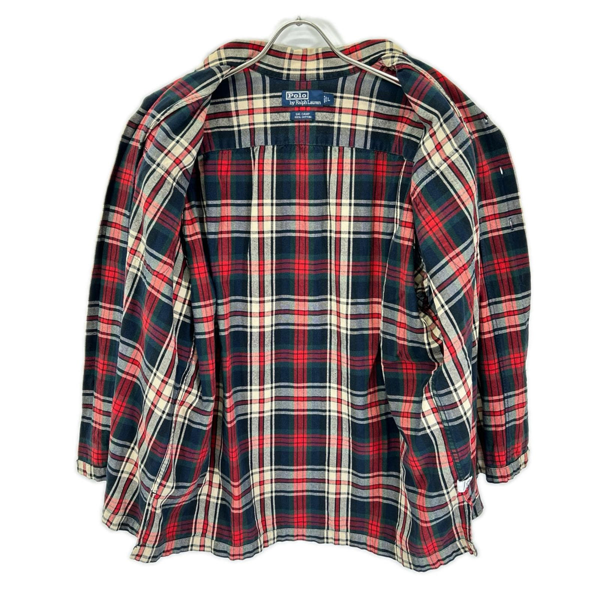POLObyRalphLauren ポロラルフローレン 90s レッド系 オンブレチェック柄 SKI CAMP 長袖シャツ トップス