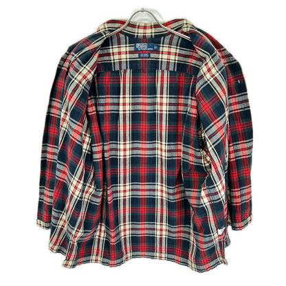 POLObyRalphLauren ポロラルフローレン 90s レッド系 オンブレチェック柄 SKI CAMP 長袖シャツ トップス