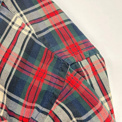 POLObyRalphLauren ポロラルフローレン 90s レッド系 オンブレチェック柄 SKI CAMP 長袖シャツ トップス