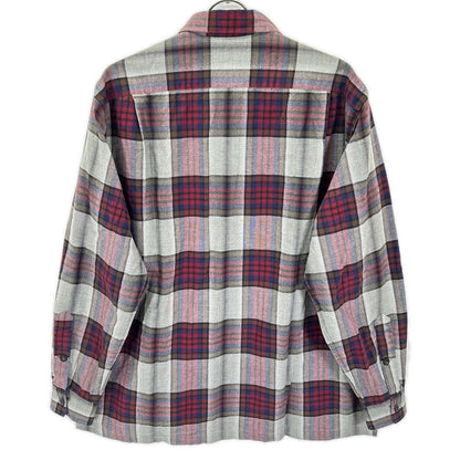 POLObyRalphLauren ポロラルフローレン 90s レッド×グレー系 オンブレチェック SKI CAMP 長袖シャツ トップス