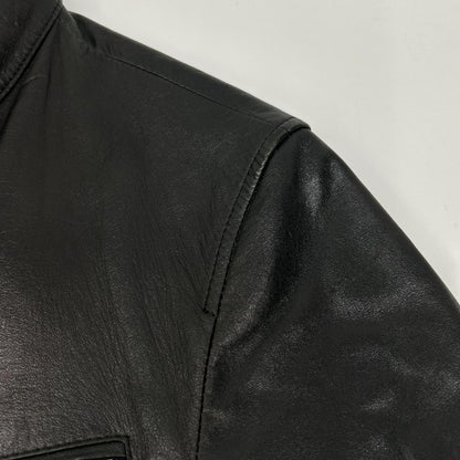 PS Paul Smith ピーエスポールスミス ブラック ラムレザー シングルジャケット ジャケット