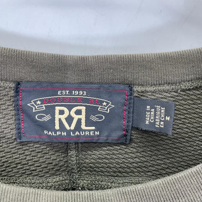 RRL ダブルアールエル グリーン ロゴ サーマルカット 長袖トップス トップス