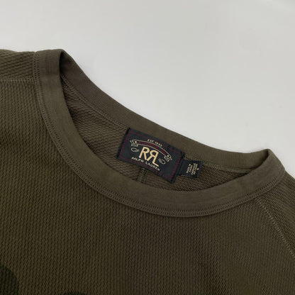 RRL ダブルアールエル グリーン ロゴ サーマルカット 長袖トップス トップス