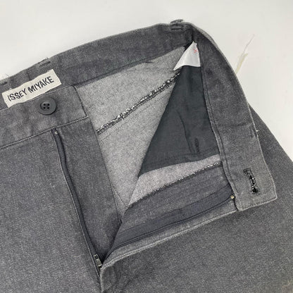 ISSEY MIYAKE イッセイミヤケ ブラック フリンジライン デニムパンツ ボトムス