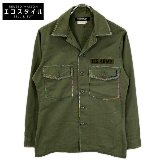 SHANANA MIL シャナナミル カーキ ユーティリティー シャツ トップス