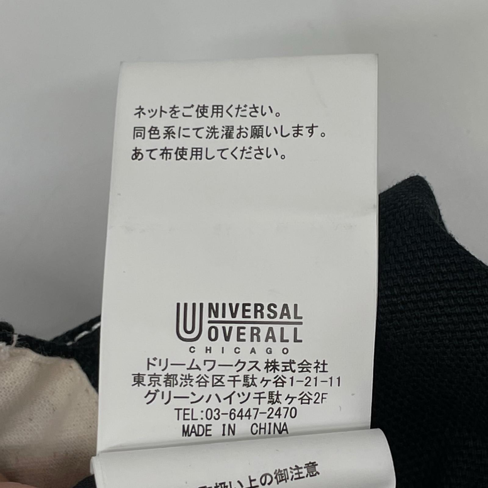 UNIVERSAL OVERALL ユニバーサルオーバーオール 【×NON TOKYO】ブラック 花柄刺繍 ワークパンツ ボトムス