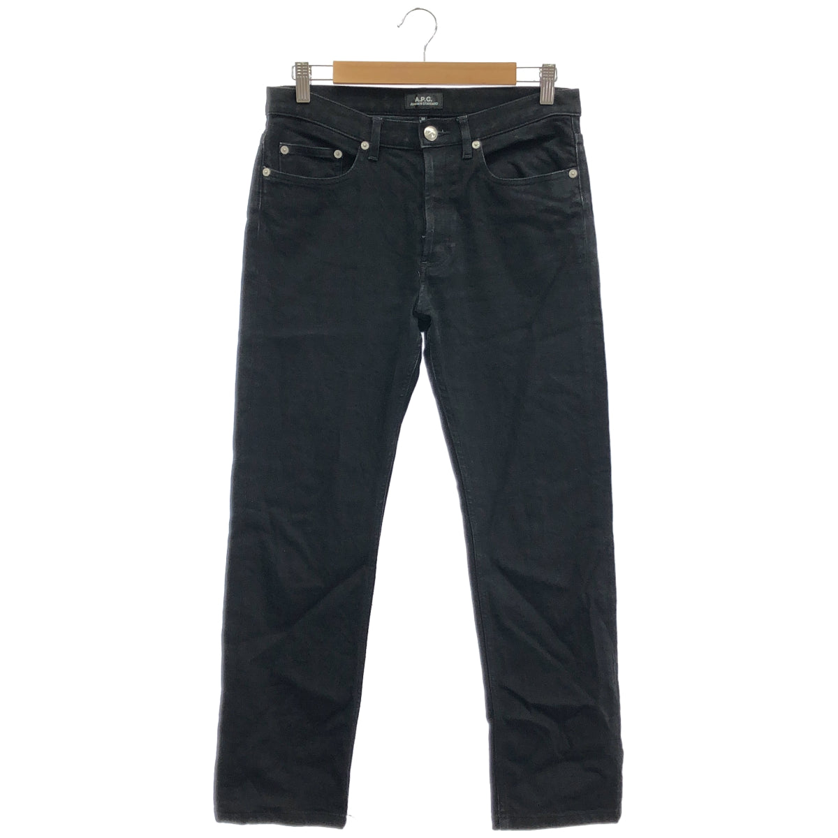 A.P.C. アーペーセー 2660 ブラック ボタンフライ デニム パンツ ボトムス
