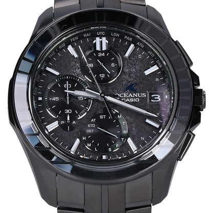CASIO カシオ 新品同様 OCW-S7000CN-1AJF オシアナス マンタ CALM NIGHT タフソーラー電波 腕時計