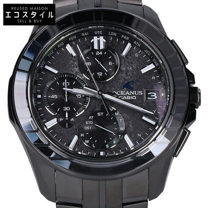 CASIO カシオ 新品同様 OCW-S7000CN-1AJF オシアナス マンタ CALM NIGHT タフソーラー電波 腕時計