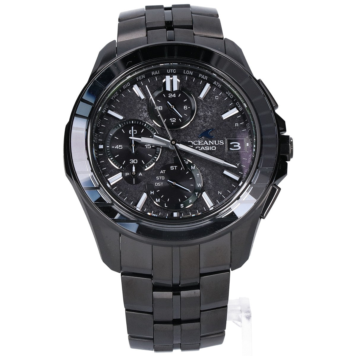 CASIO カシオ 新品同様 OCW-S7000CN-1AJF オシアナス マンタ CALM NIGHT タフソーラー電波 腕時計