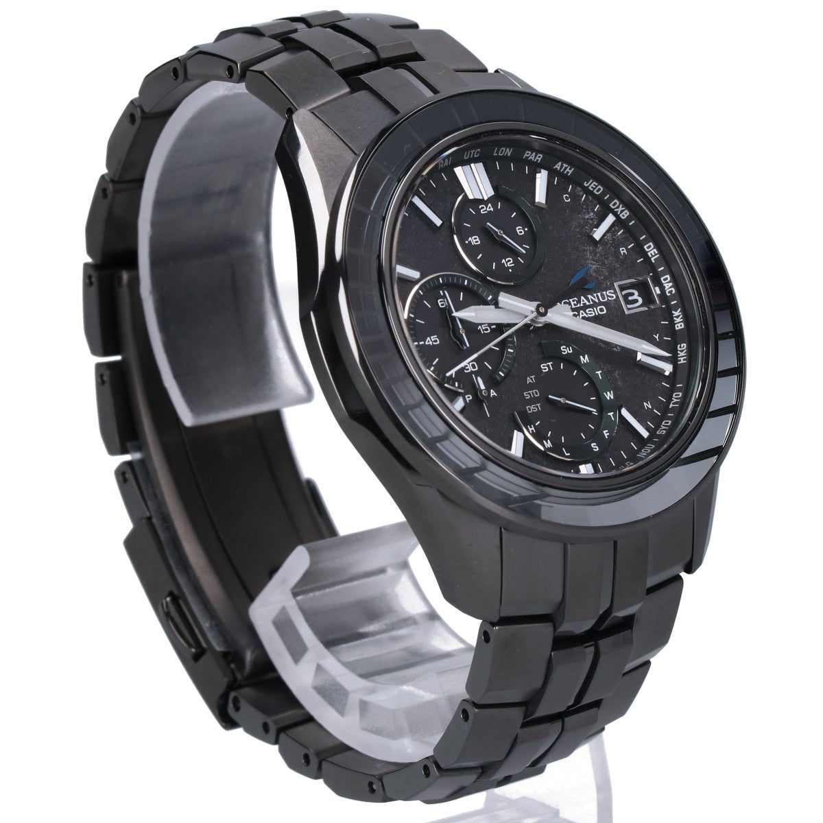 CASIO カシオ 新品同様 OCW-S7000CN-1AJF オシアナス マンタ CALM NIGHT タフソーラー電波 腕時計
