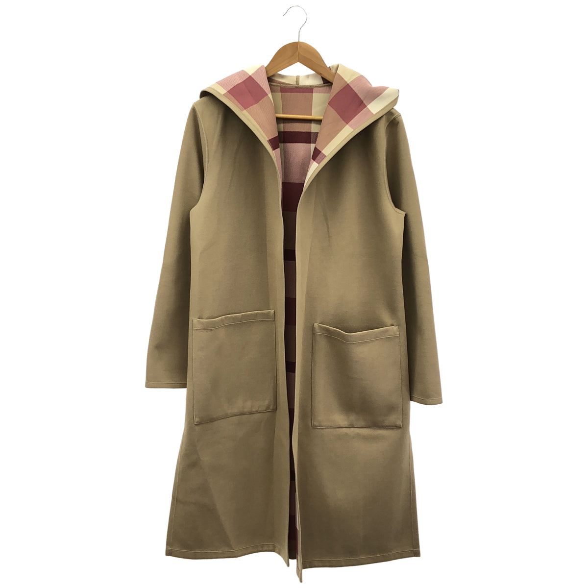 BLUE LABEL CRESTBRIDGE ブルーレーベルクレストブリッジ 55F04-634-42 ベージュ リバーシブル フード付き コート トップス