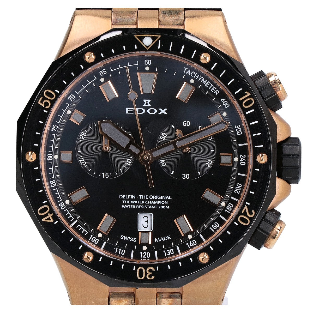 EDOX エドックス 10109 デルフィン オリジナル クロノグラフ クオーツ 腕時計