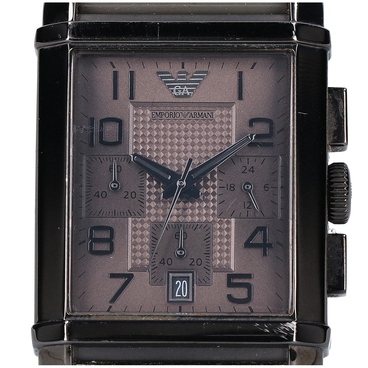 EMPORIOARMANI エンポリオアルマーニ AR-0336 クロノグラフ スクエア クオーツ 腕時計